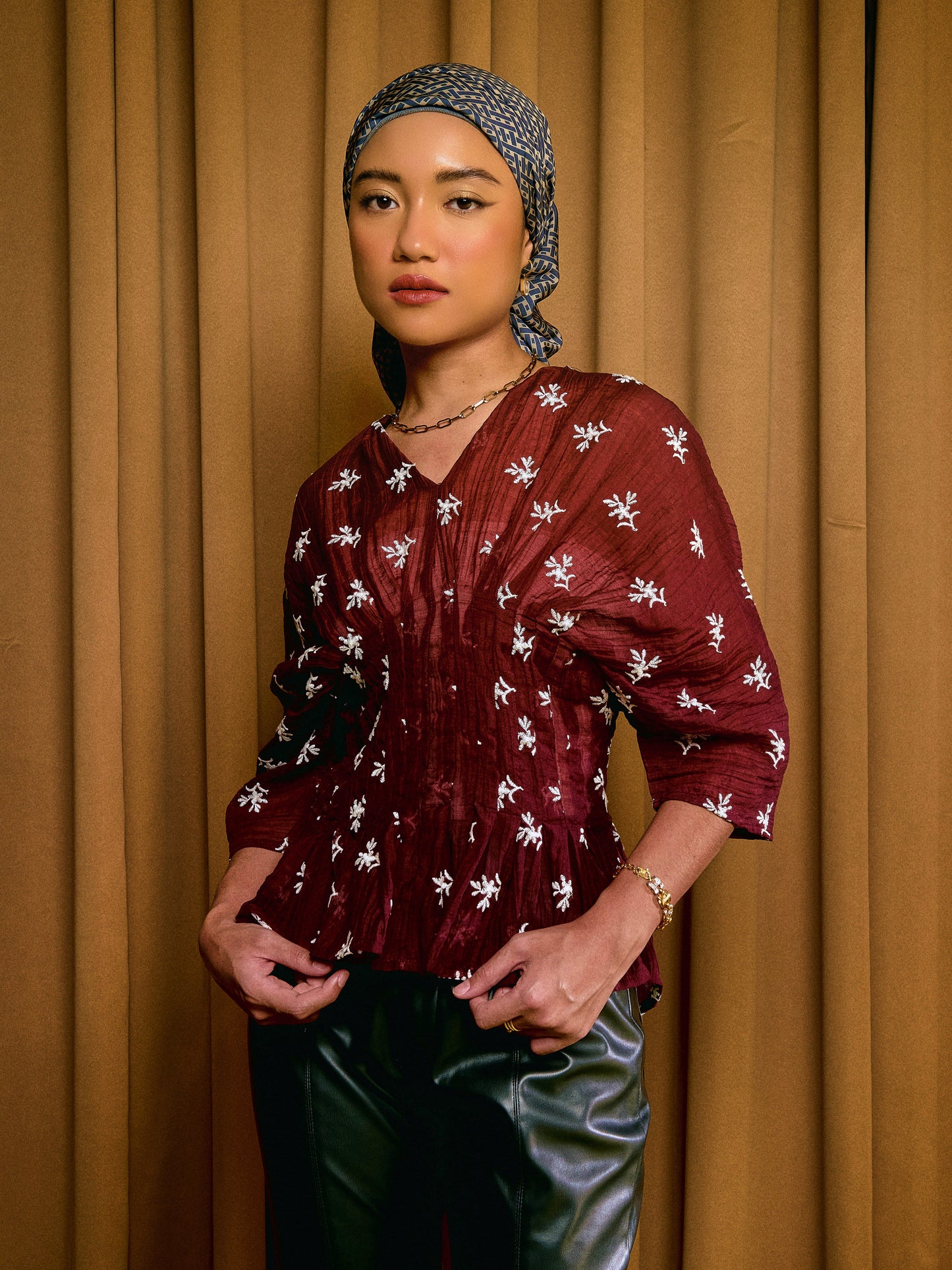 Alys Top in Burgundy