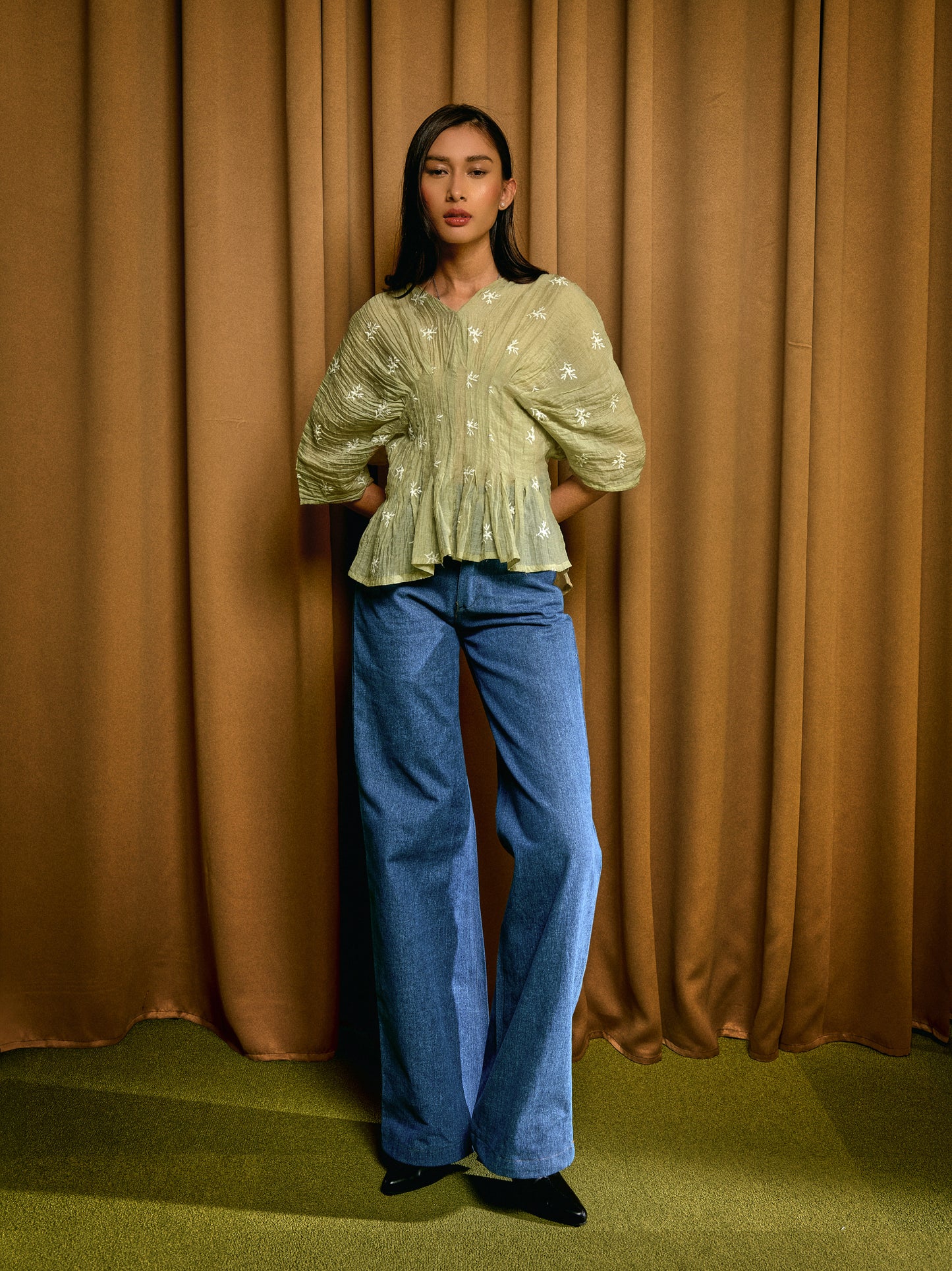 Alys Top in Sage Green