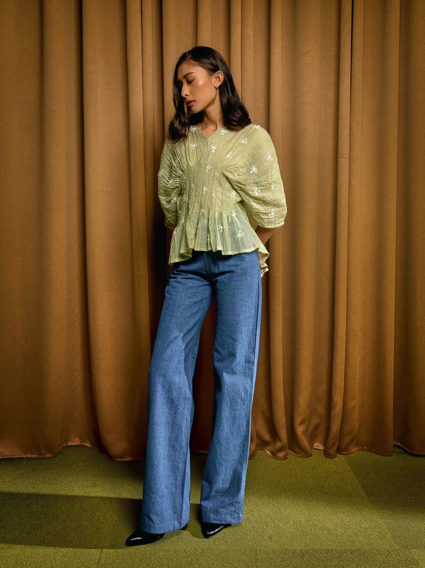 Alys Top in Sage Green