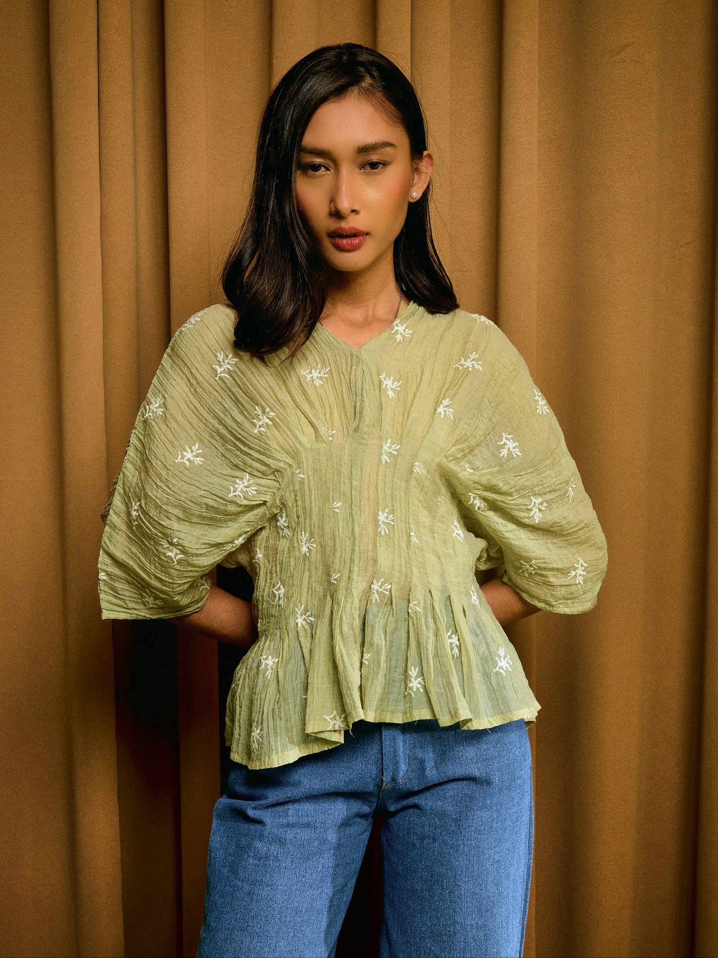 Alys Top in Sage Green