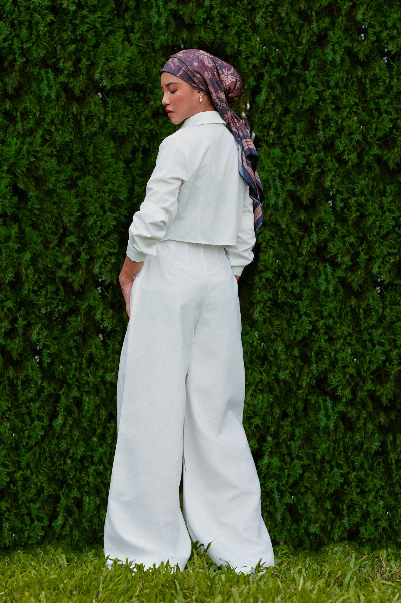 Vierra Cotton-Linen Pants in Off-White