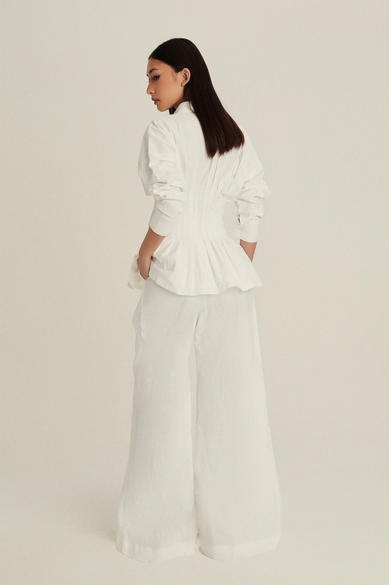 Vera Linen Top in Off-White