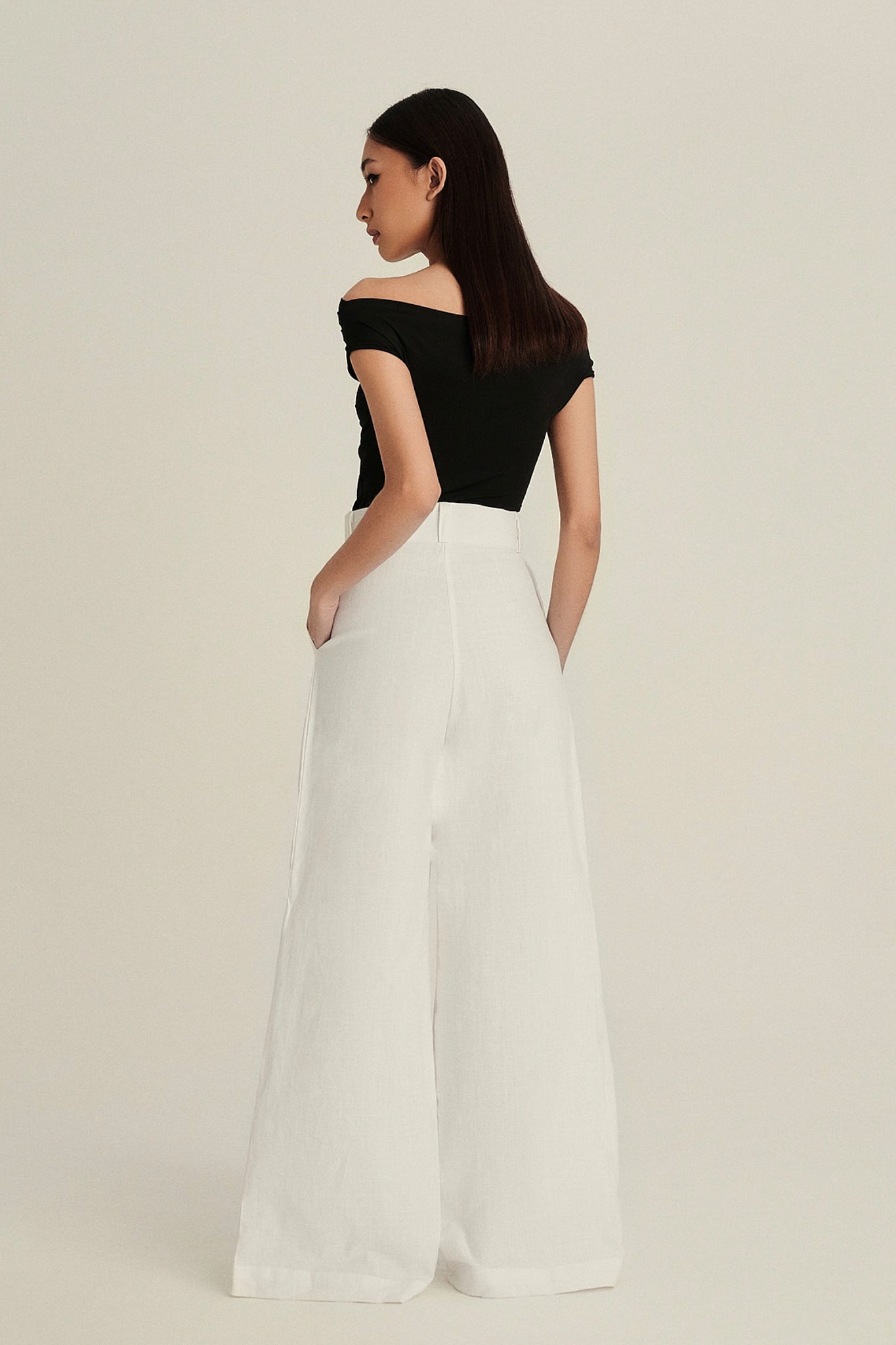 Verna Linen Pants in Off-White