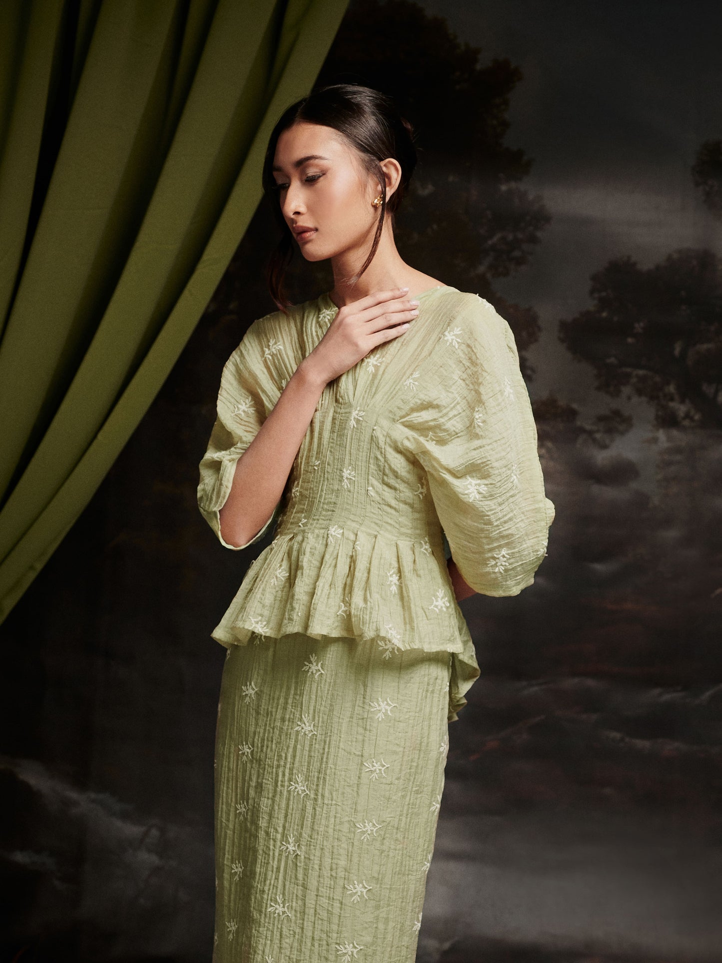 Alys Dress in Sage Green