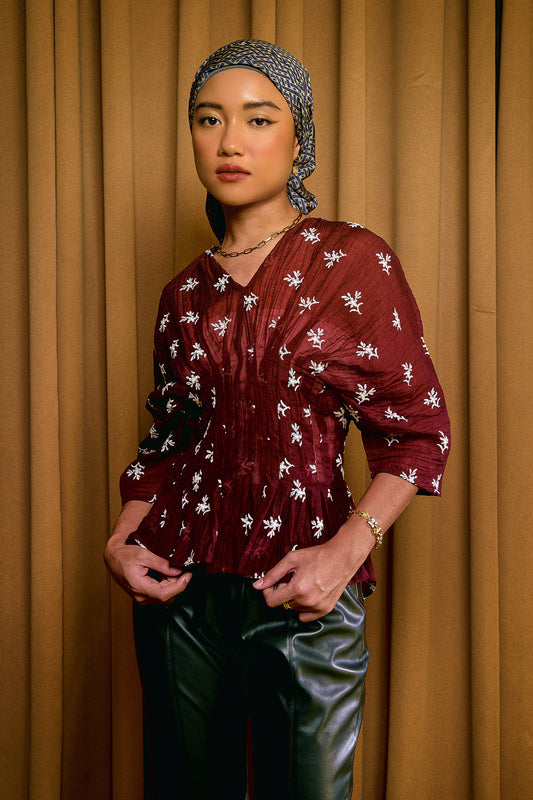 Alys Top in Burgundy