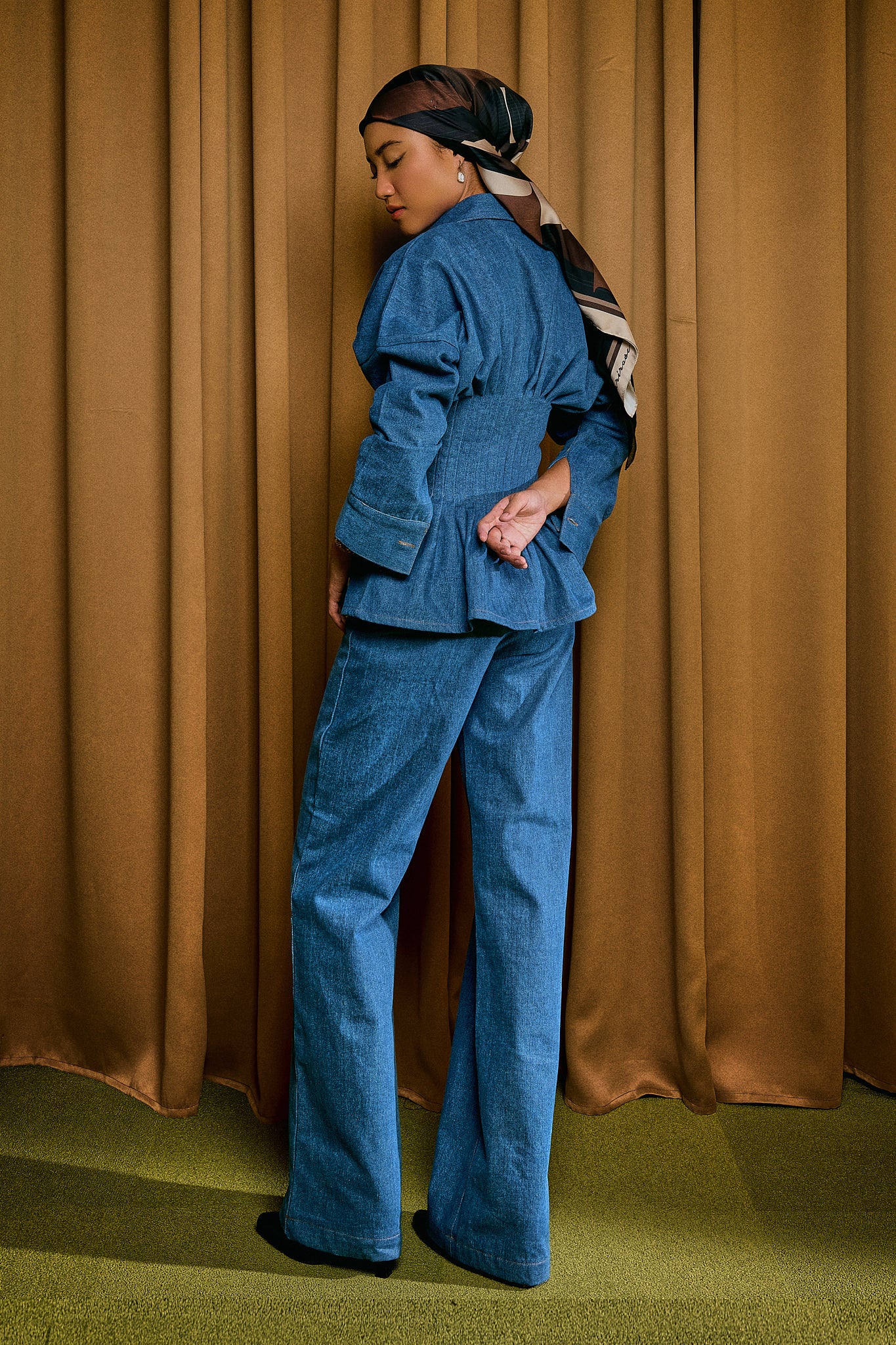 Vera Denim Top in Vintage Blue