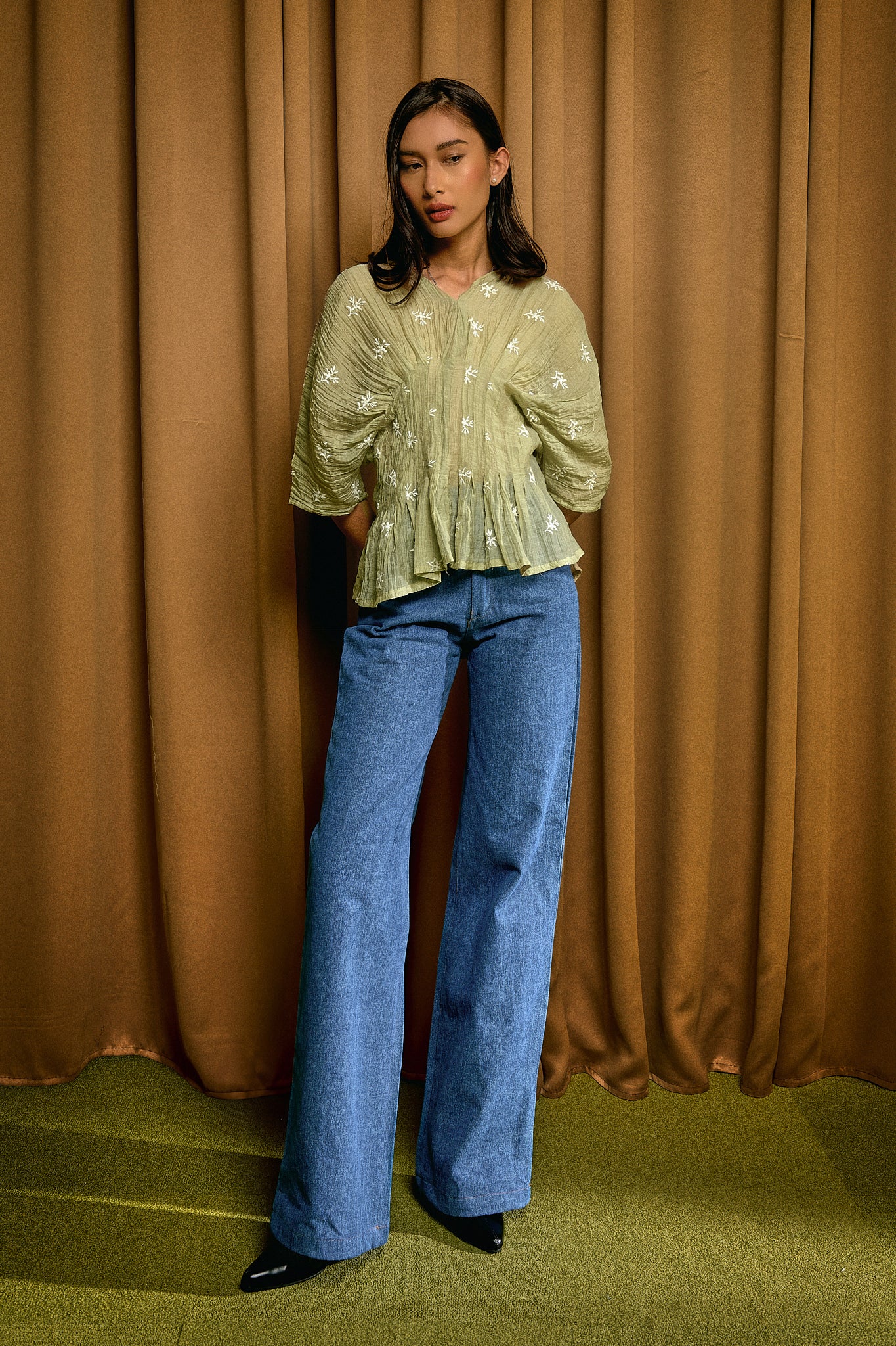 Alys Top in Sage Green