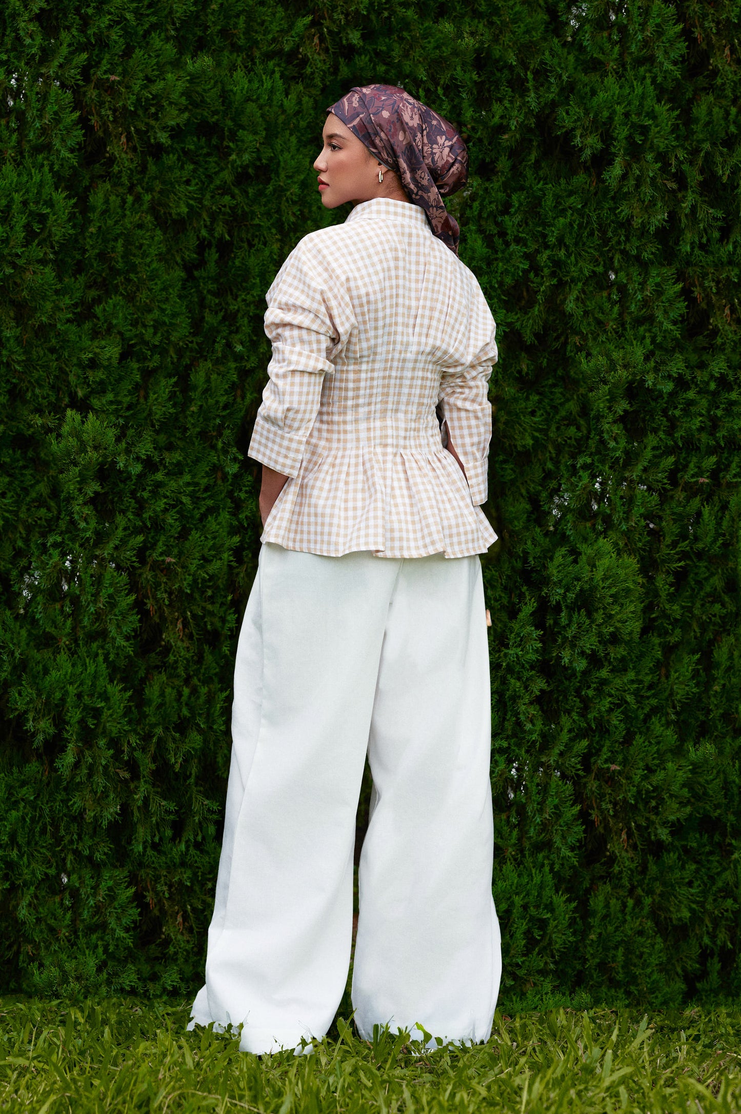 Vera Cotton Gingham Top in Buttercup