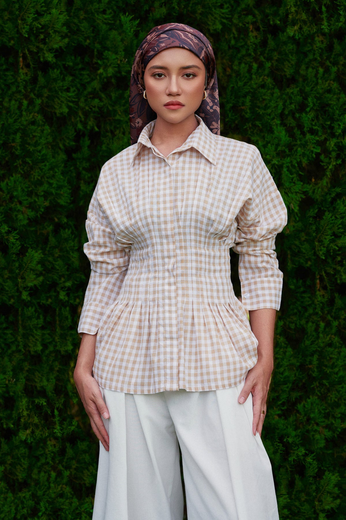 Vera Cotton Gingham Top in Buttercup