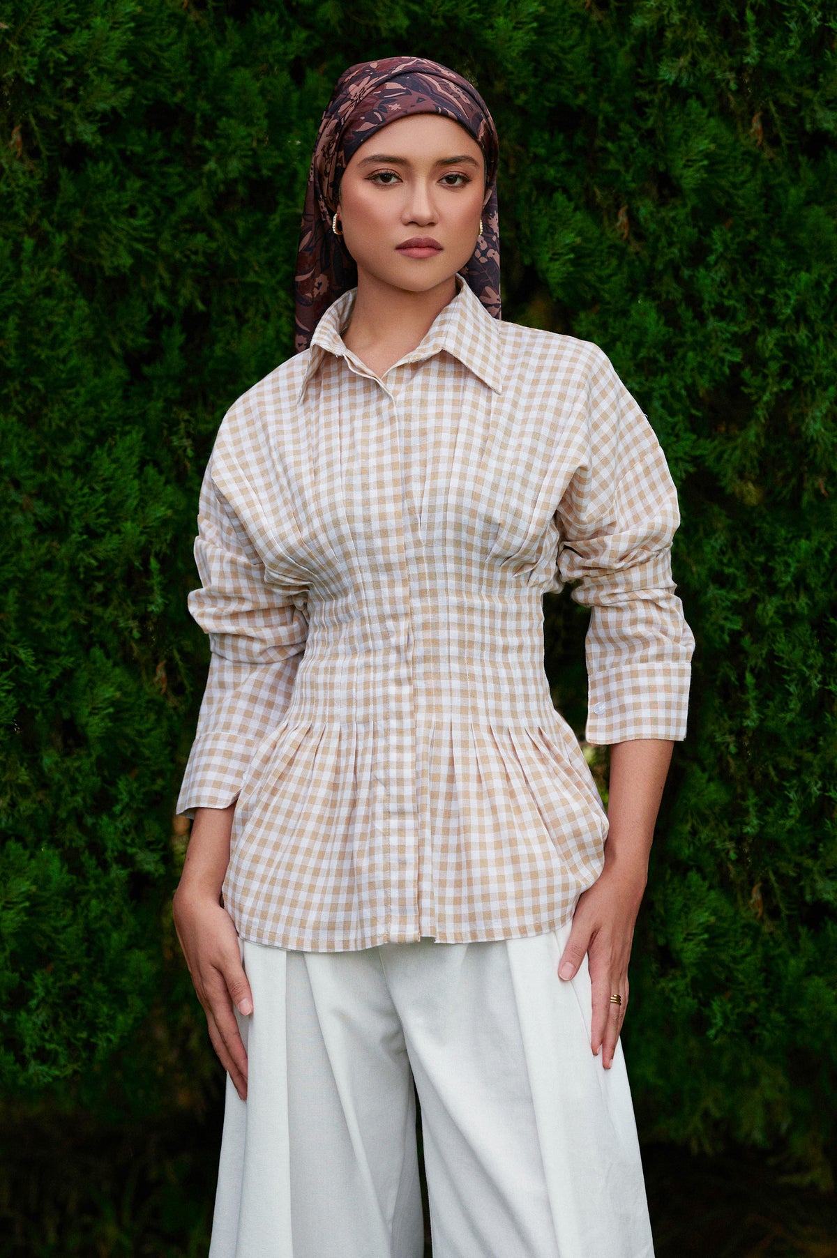 Vera Cotton Gingham Top in Buttercup