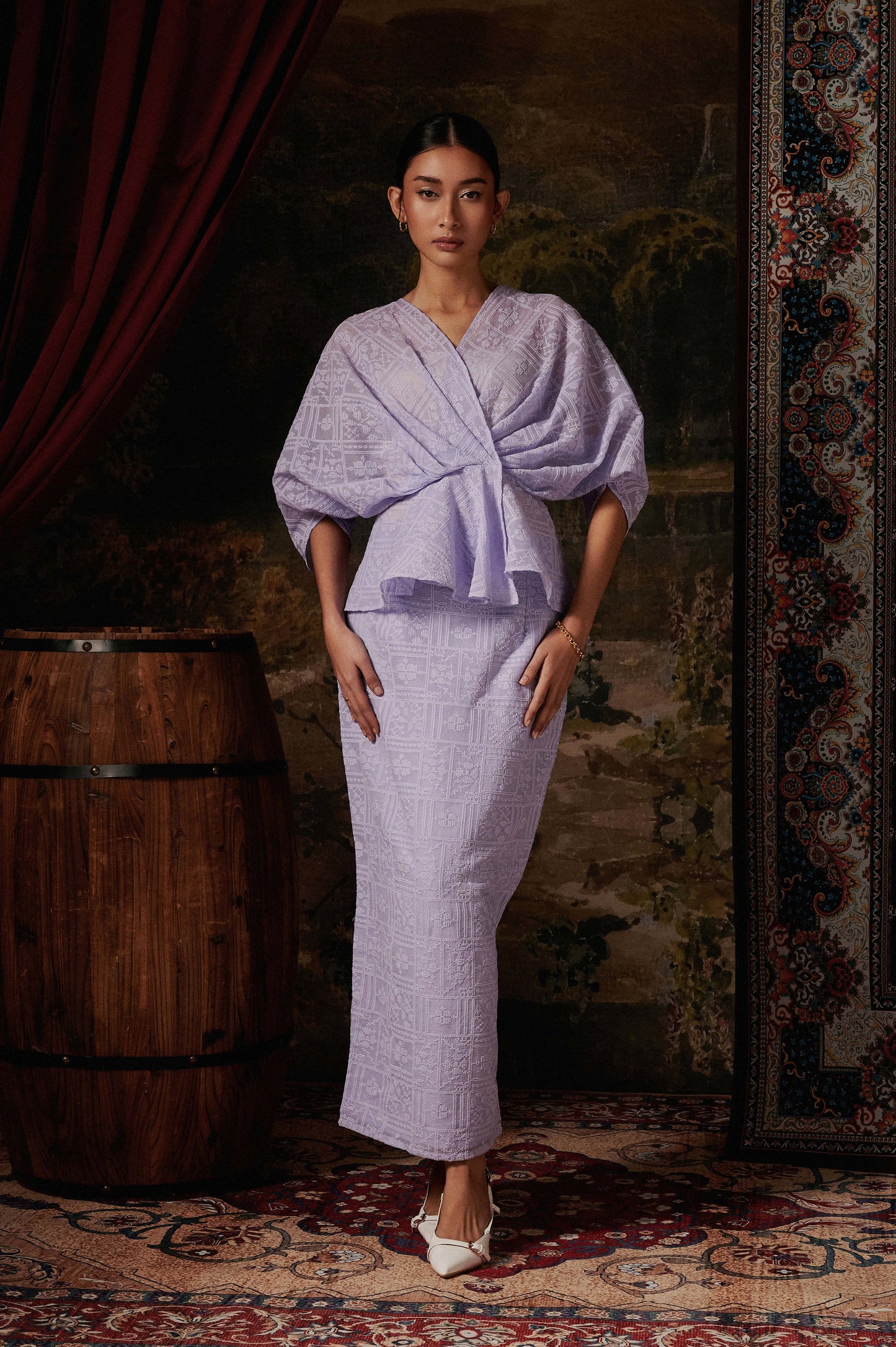 Myrana Kurung in Lilac