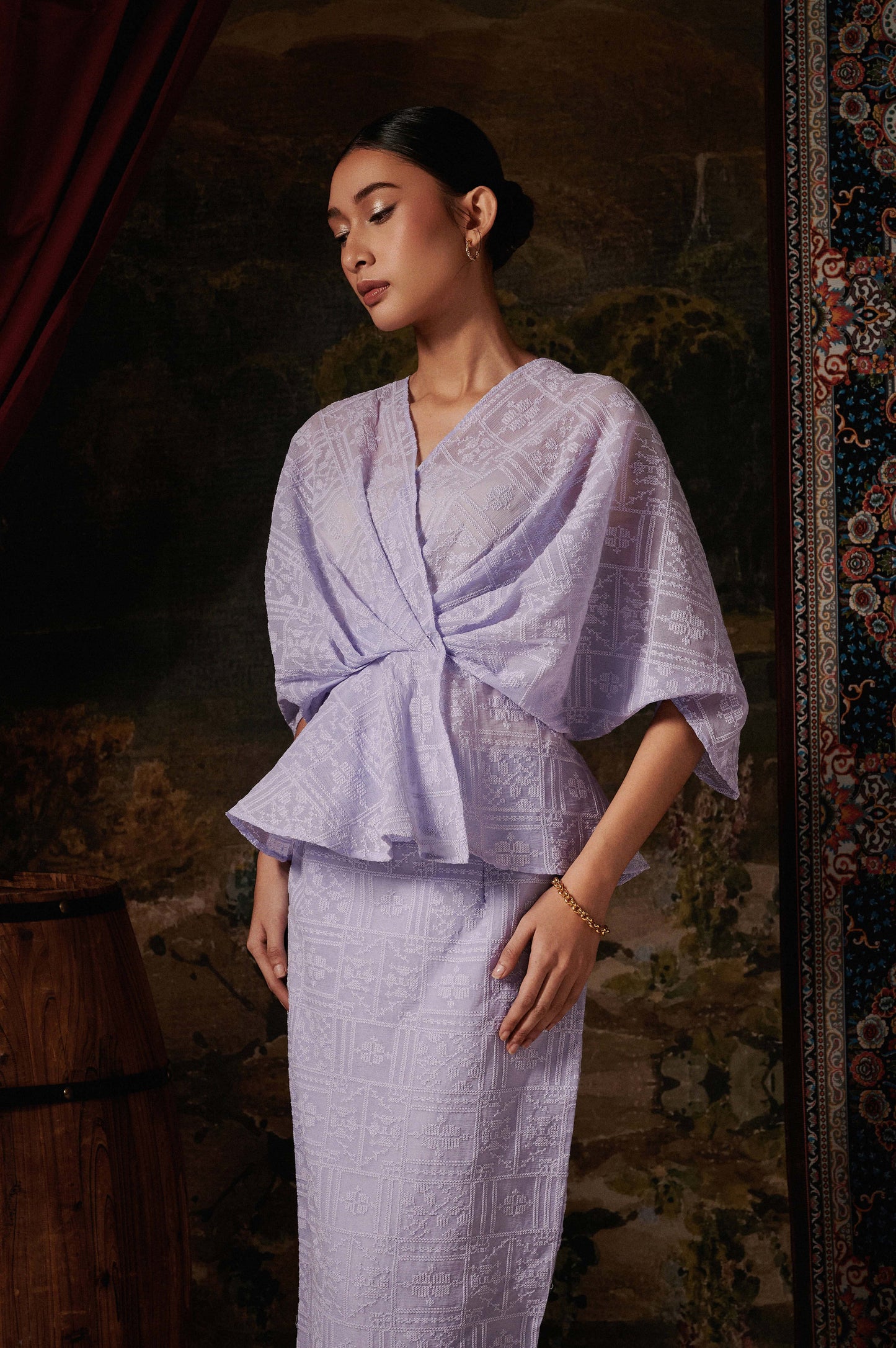 Myrana Kurung in Lilac