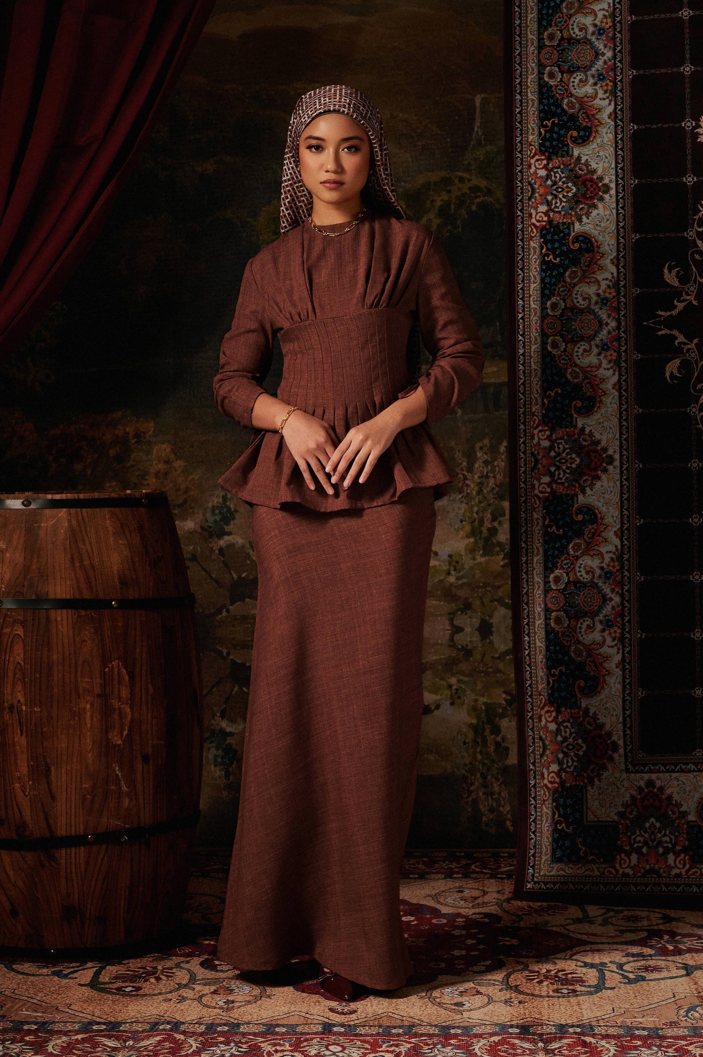 Mally Kurung in Rich Brown