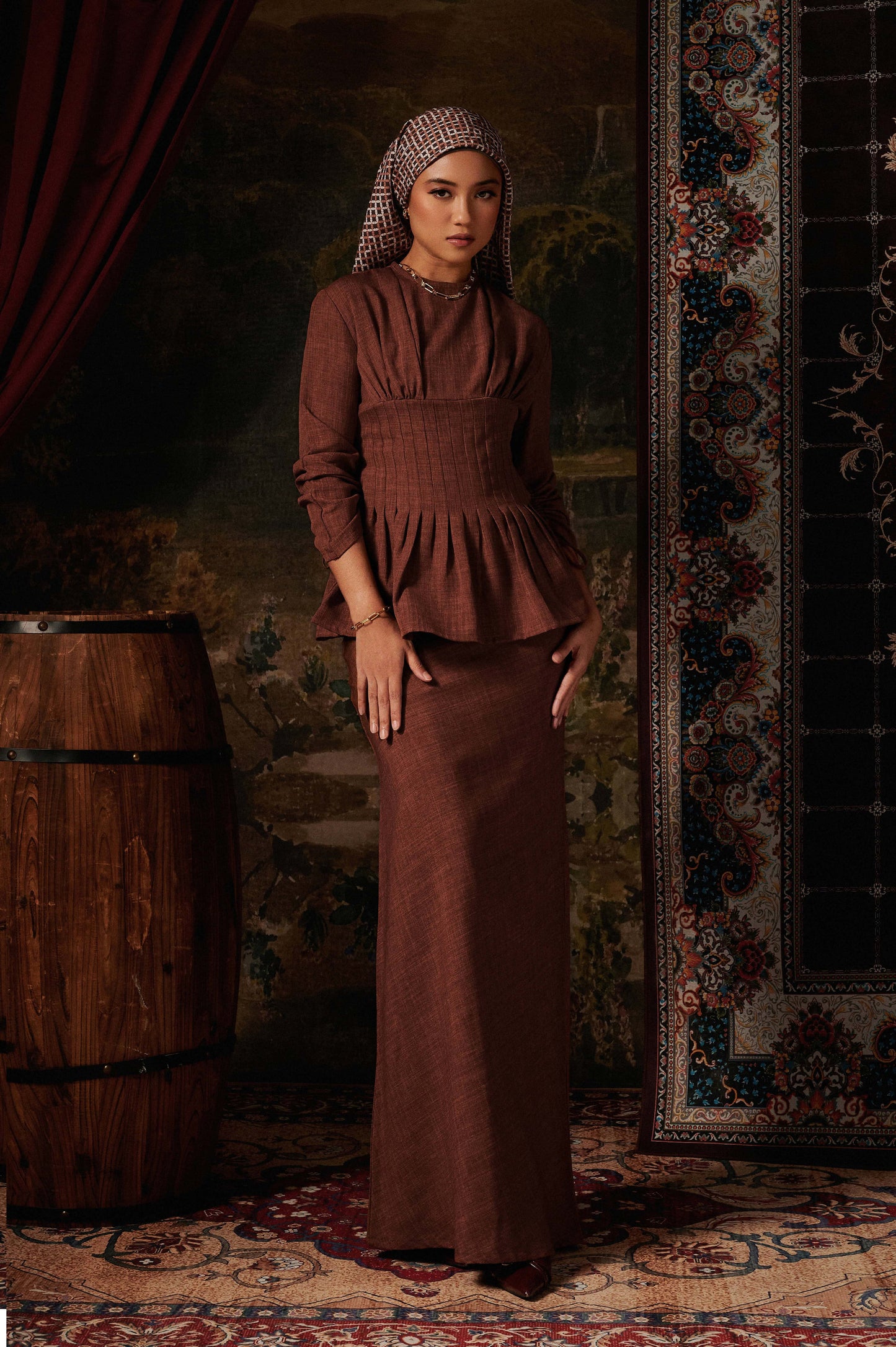 Mally Kurung in Rich Brown