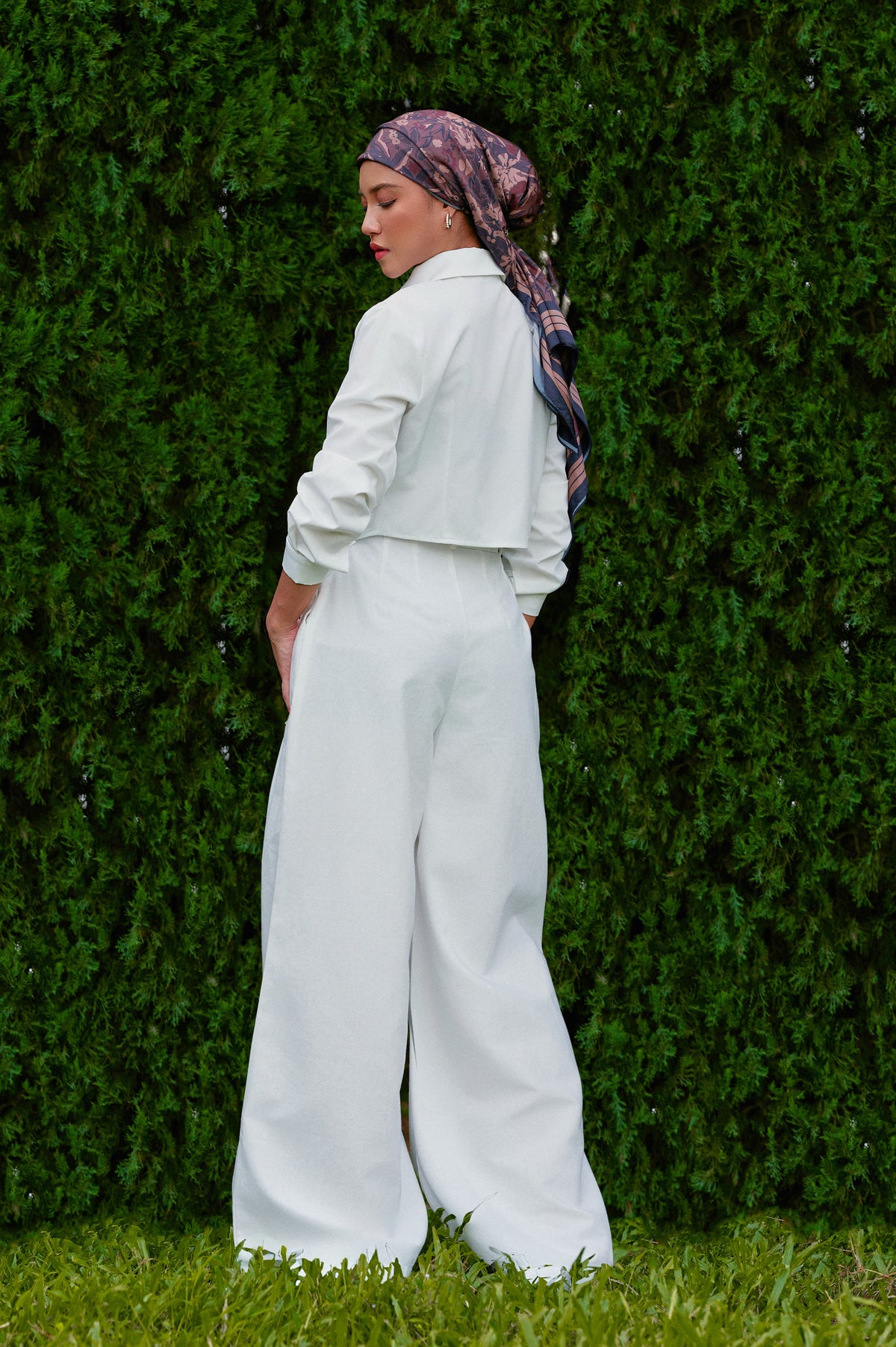 Vierra Cotton-Linen Pants in Off-White