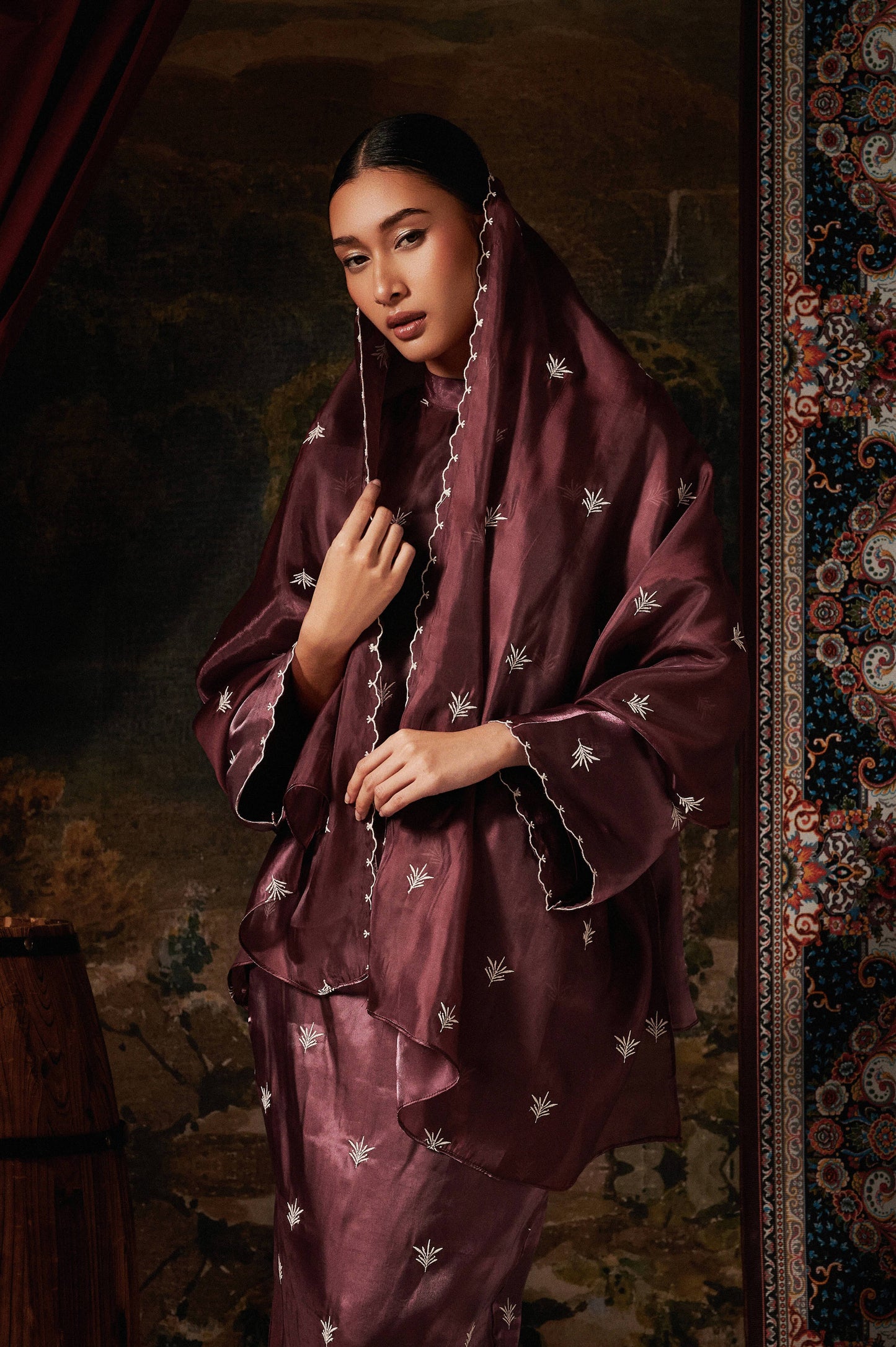 Anastasia Kurung in Mulberry