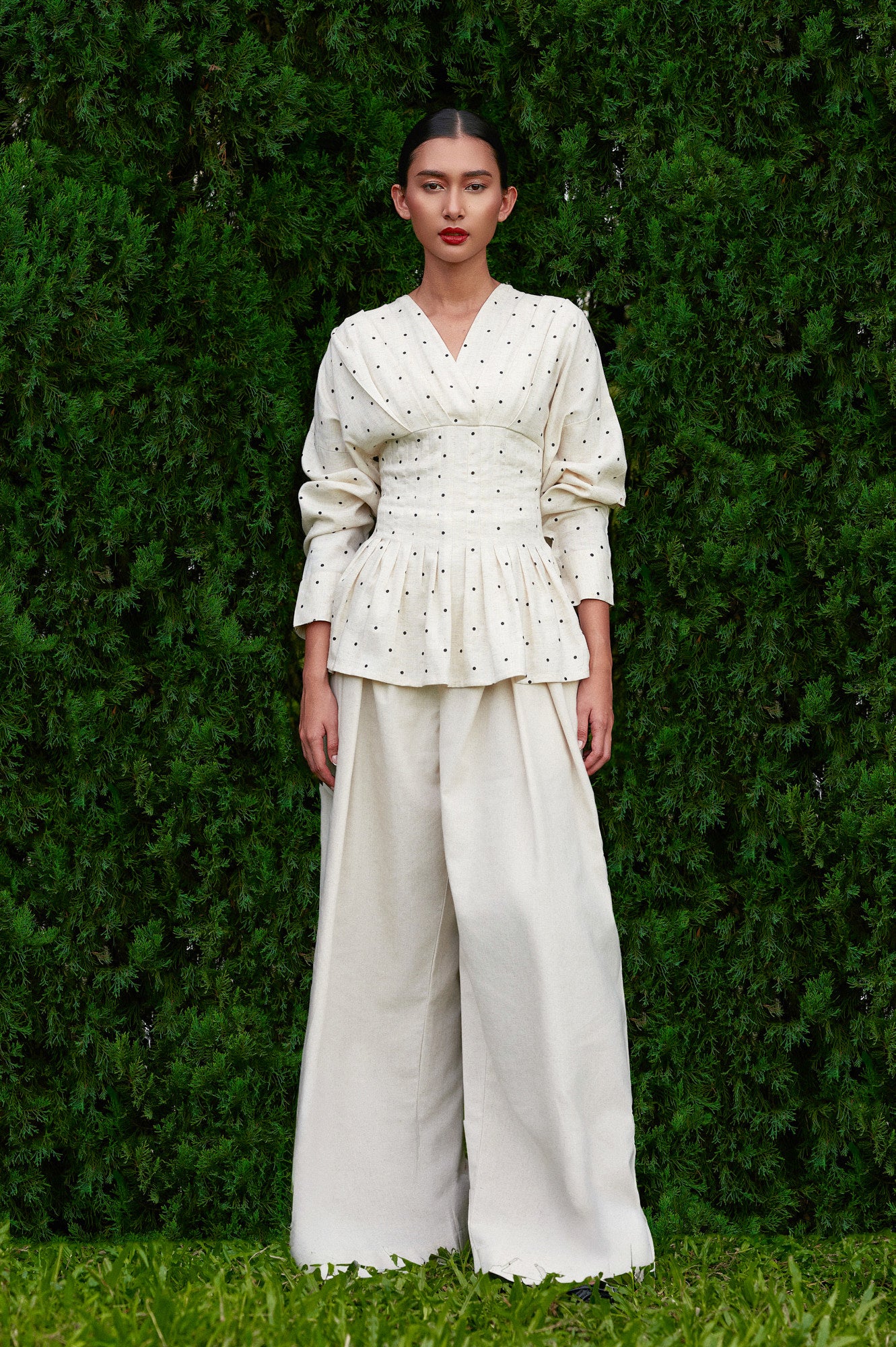 Vierra Cotton-Linen Pants in Raw Linen