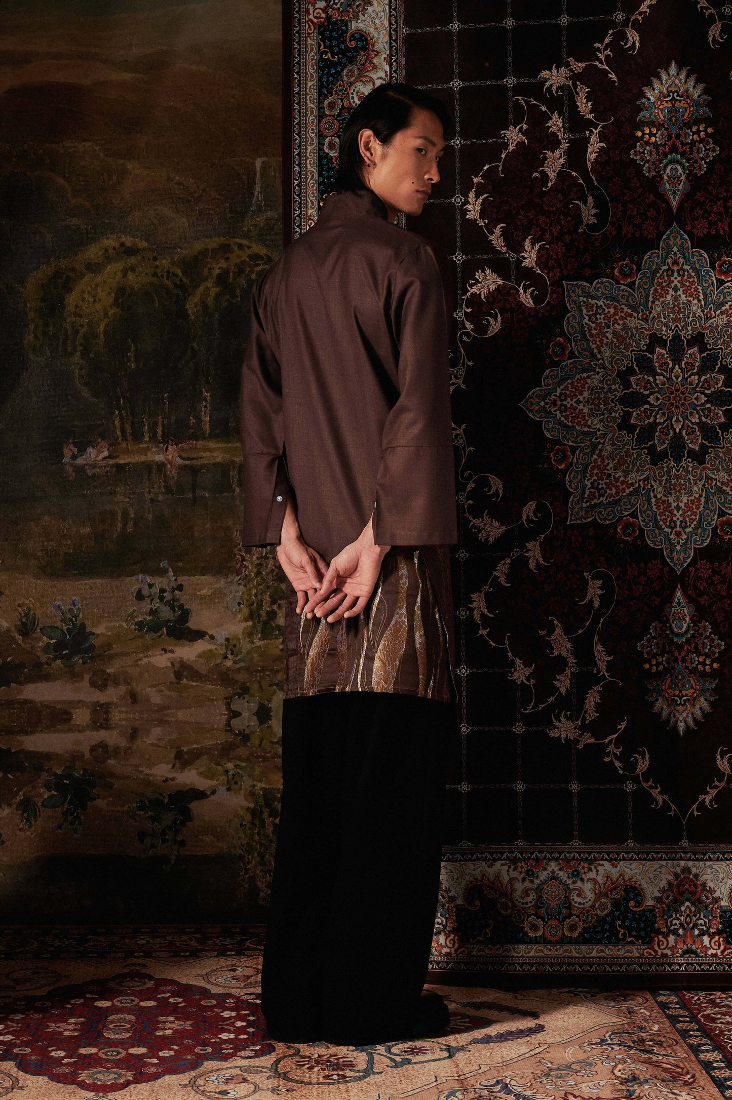 Zaryan Kurta Top in Brown