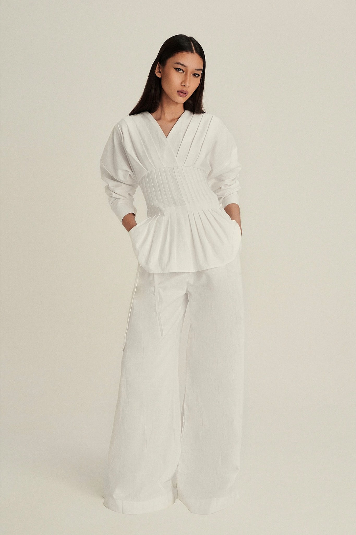 Verna Linen Pants in Off-White