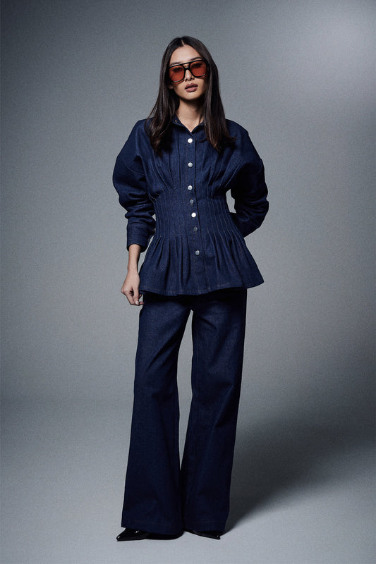 Vera Denim Top in Indigo