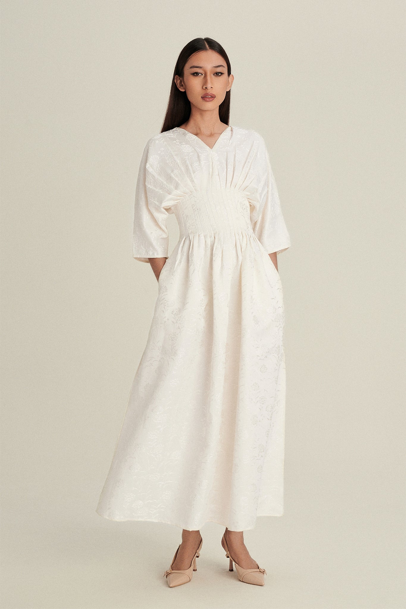 Verona Jacquard Dress in Starlight