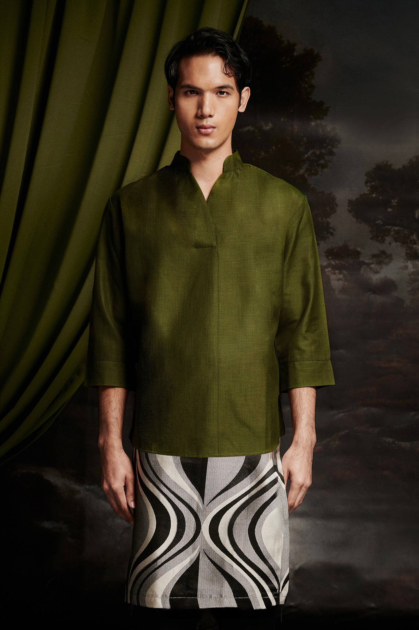 Tarrant Kurta Top in Olive