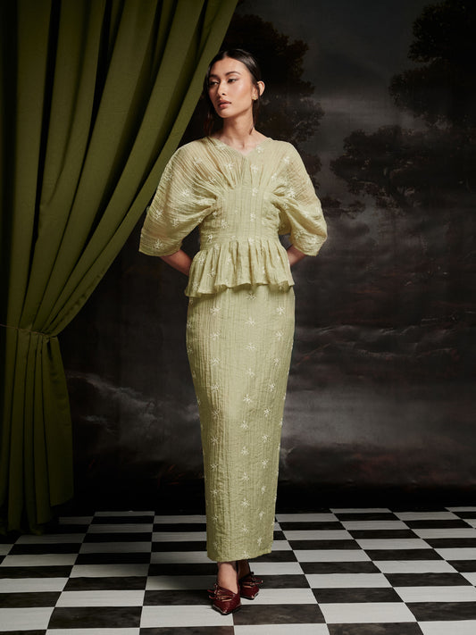 Alys Dress in Sage Green