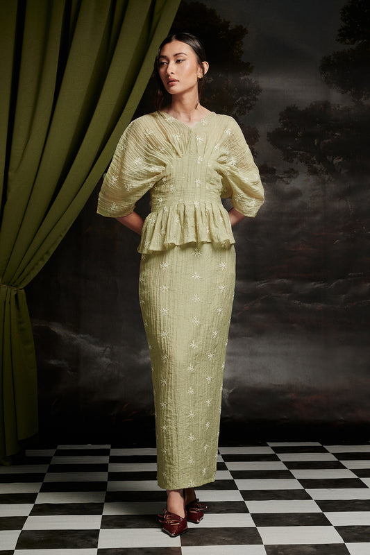 Alys Dress in Sage Green