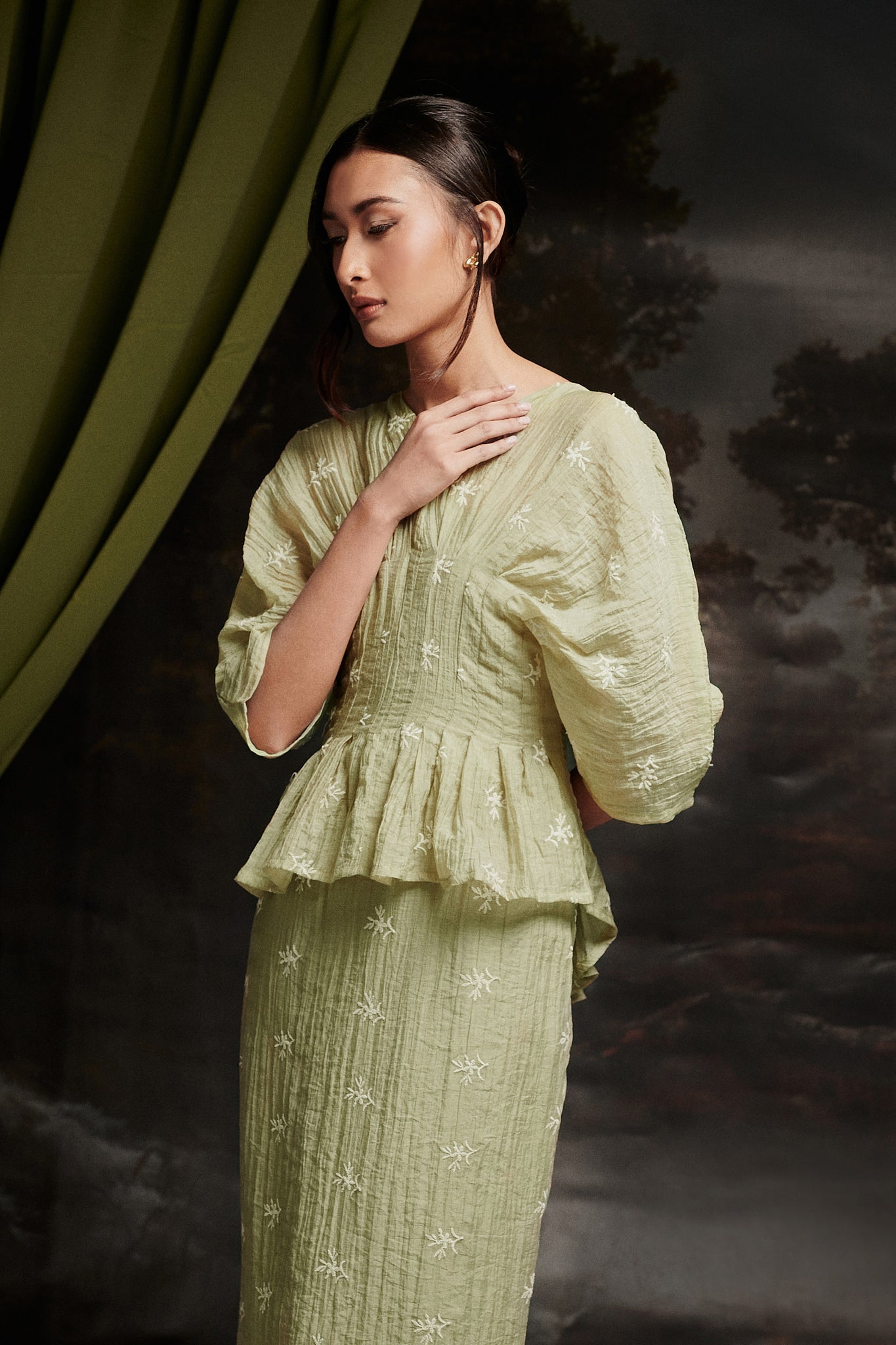 Alys Dress in Sage Green
